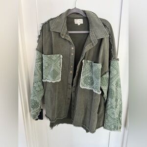 Green Patch Jean Jacket